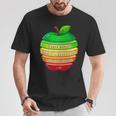 リンゴの力シリーズ リンゴのエネルギー リンゴ スライス 充電 バッテリー 残量 おもしろみ ユニーク Tシャツ 面白い贈り物
