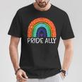 レインボーフラッグ プライド アリー ゲイプライド 月 Lgbtq Ally Lgbt Tシャツ 面白い贈り物