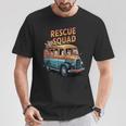 レスキュースクワッド ビンテージ犬カートゥーンユーモア Tシャツ 面白い贈り物