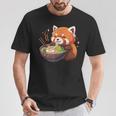 レッサーパンダ ラーメン かわいいレッサーパンダ Tシャツ 面白い贈り物