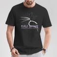 レトロ バックトラック Kali Linux デザイン ドラゴンとタグライン 長袖tシャツ Tシャツ 面白い贈り物