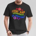 レトロな虹色デザイン 力強いlgbtqプライドメッセージ付き Tシャツ 面白い贈り物