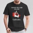 レトロプリンスエドワード島カナダアンティーク調カナダ国旗 Tシャツ 面白い贈り物