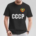 ロシアcccp ソ連ロシアサッカージャージーtシャツ Tシャツ 面白い贈り物