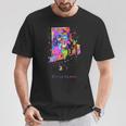 ロードアイランド州の地図 長袖tシャツ Tシャツ 面白い贈り物