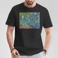 ヴィンセント・ファン・ゴッホによるアイリス1889 長袖tシャツ Tシャツ 面白い贈り物