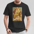 ヴィンテージ ジャマイカ ラム 広告ポスター ガール アルフォンス・ミュシャ Tシャツ 面白い贈り物