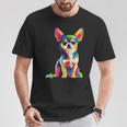 ヴィンテージ レトロ チワワ 犬 かわいい グルービー 犬 長袖tシャツ Tシャツ 面白い贈り物