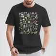 ヴィンテージ 花 ボタニカル イラスト チャート 植物 Tシャツ 面白い贈り物