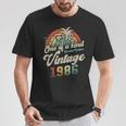 ヴィンテージ1986バースデー40年パームツリー Tシャツ 面白い贈り物