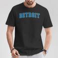 ヴィンテージデトロイトメンズデトロイトレディースレトロブルーtシャツ デトロイト Tシャツ 面白い贈り物