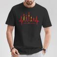 上海スカイライン ハートビート 中国 上海大好きi Lovehanghai China Tシャツ 面白い贈り物