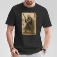 侍亀 日本美術 亀 武士道刀 Tシャツ 面白い贈り物