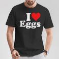 卵が大好き I ハートの卵 Tシャツ 面白い贈り物