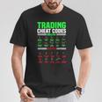 取引チートコードローソク足パターン、面白い株トレーダー Tシャツ 面白い贈り物