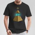 古代宇宙飛行士エジプトピラミッド宇宙人陰謀理論 Tシャツ 面白い贈り物