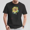 和ポップ ひまわり Tシャツ 面白い贈り物