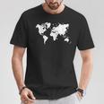 地理世界地図 Tシャツ 面白い贈り物