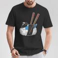 寿司ロール オウム I Kawaii Food I Blue-Masked Lovebird 長袖tシャツ Tシャツ 面白い贈り物