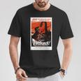 恐竜レトロヴィンテージ映画ポスタープリント 長袖tシャツ Tシャツ 面白い贈り物
