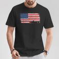 愛国的なクリスタルアイ ナマズフィッシュ アメリカ国旗 ビンテージ Tシャツ 面白い贈り物