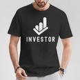 投資家 株式 投資について 投資する 株主 長袖tシャツ Tシャツ 面白い贈り物