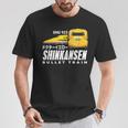 新幹線 ドクターイエロー新幹線 日本の漢字ジャパン うちわ Tシャツ 面白い贈り物