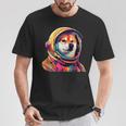 柴犬 面白いtシャツ 犬 宇宙飛行士 かわいい メンズ 子供 おもしろ 服 グッズ ネタ 犬好き Tシャツ 面白い贈り物