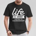 楽しいピアニスト人生は短いですラフマニノフ Tシャツ 面白い贈り物