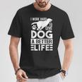 犬により良い生活を送るために一生懸命働いています-面白い犬好き Tシャツ 面白い贈り物