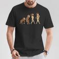 犬の進化ジャーマン・シェパード・ドッグ犬 Tシャツ 面白い贈り物