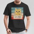 猫の刑務所 刑務所の囚人 悪いキティのマグショット 私は人間が嫌いです 長袖tシャツ Tシャツ 面白い贈り物