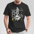 白猫プロジェクト 8周年オリジナル「白猫命（ラブ）」（黒） Tシャツ 面白い贈り物