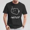 眠っているメジェド、面白い皮肉 長袖tシャツ Tシャツ 面白い贈り物