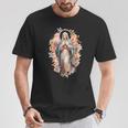祝福された母 マリア イエスの母 バラ 聖母 カトリック Tシャツ 面白い贈り物
