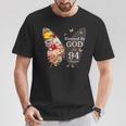 神に祝福され94年 蝶の花 94歳の誕生日 Tシャツ 面白い贈り物