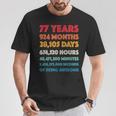 素晴らしい77歳の誕生日ギフト 面白いレトロ 77歳の誕生日 Tシャツ 面白い贈り物