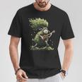 羊の木 ミュージシャン ギター グラフィック 動物 モチーフ 羊 Tシャツ 面白い贈り物