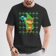 聖パトリックデー 乾杯 ピクセルアート シャムロック ドット絵 レトロゲーム Tシャツ 面白い贈り物