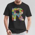 英文字 R アルファベット R 名前 イニシャル モノグラム シャツ Tシャツ 面白い贈り物