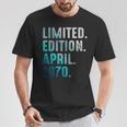 限定版 1970年4月 レトロ ヴィンテージ 1970 Tシャツ 面白い贈り物