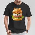 面白いtシャツ 柴犬 犬 イヌ ハンバーガー メンズ 犬好き グッズ かわいい おもしろ 面白い 服 ネタ 長袖tシャツ Tシャツ 面白い贈り物