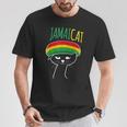面白い猫 ユーモア ラスタ Jamaicat ジャマイカ 旗 かっこいい 男 猫 Tシャツ 面白い贈り物