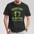 面白い裸足はより良いtシャツアース接地です Tシャツ 面白い贈り物