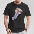 面白い顔のダチョウの鳥 アフリカ Tシャツ 面白い贈り物
