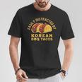 韓国bbqタコスレトロタコス愛好家に簡単に気を取られます Tシャツ 面白い贈り物