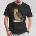 鳥 面白いtシャツ フクロウ ミミズク バードウォッチング 服 メンズ おもしろ グッズ 面白い おしゃれ Tシャツ 面白い贈り物