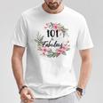 101歳＆ファビュラスフラワーパーティー 101歳の誕生日おめでとう 長袖tシャツ Tシャツ 面白い贈り物