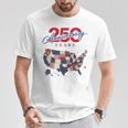 250年の独立記念日 愛国心が強い250周年 アメリカ Tシャツ 面白い贈り物