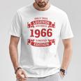 60歳の誕生日 還暦 真のレジェンドは1966年生まれ 長袖tシャツ Tシャツ 面白い贈り物